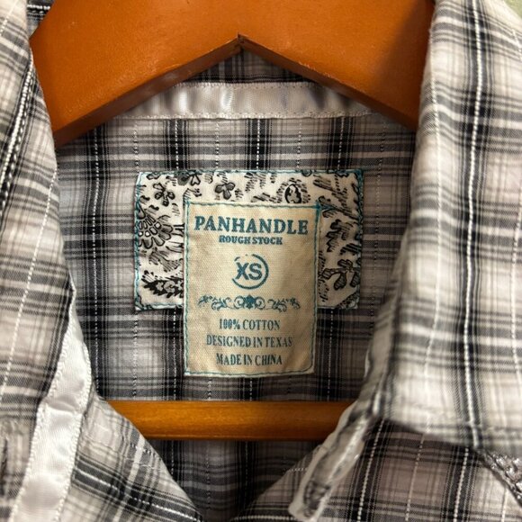 Panhandle Rough Stock Women Shirt Sz S Pearl Snap Embroider Texas Cowgirl Rodeo - Picture 7 of 13